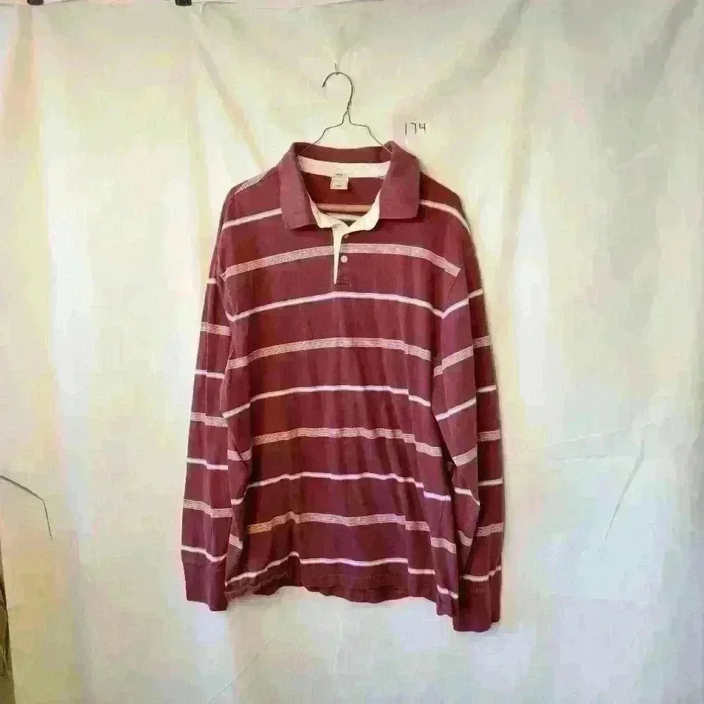 Old Navy mens long sleeve shirt size XL color burgundy